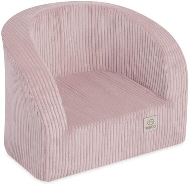 Дитяче крісло MISIOO від 1 року - Преміальне дитяче крісло, стійке та м&39яке, з ергономічною м&39якою підкладкою, 40x53x36 см - Дитяче крісло від 1 року, рожевий вельвет