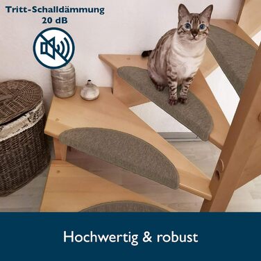 Килимки для сходів Beautissu 55x15 см - 15 шт. вузькі килимки для сходів самоклеючі килимки для сходів в приміщенні килимок для сх