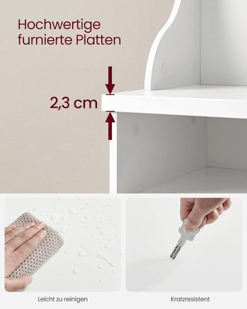 Вішалка для верхнього одягу VASAGLE з лавкою для взуття, шафа, місце для зберігання взуття, 5 потрійних гачків, окремостояча, компактна, для вхідної зони, коридору, регульовані полиці, хмарно-білий HSR404T10