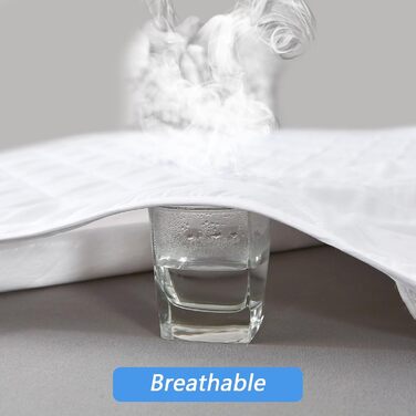 Водонепроникний наматрацник Bedecor 180x200 см з 4 еластичними кутами - сертифікований Oeko-Tex дихаючий наматрацник, захист від вологи, наматрацник для людей з нетриманням, який можна прати