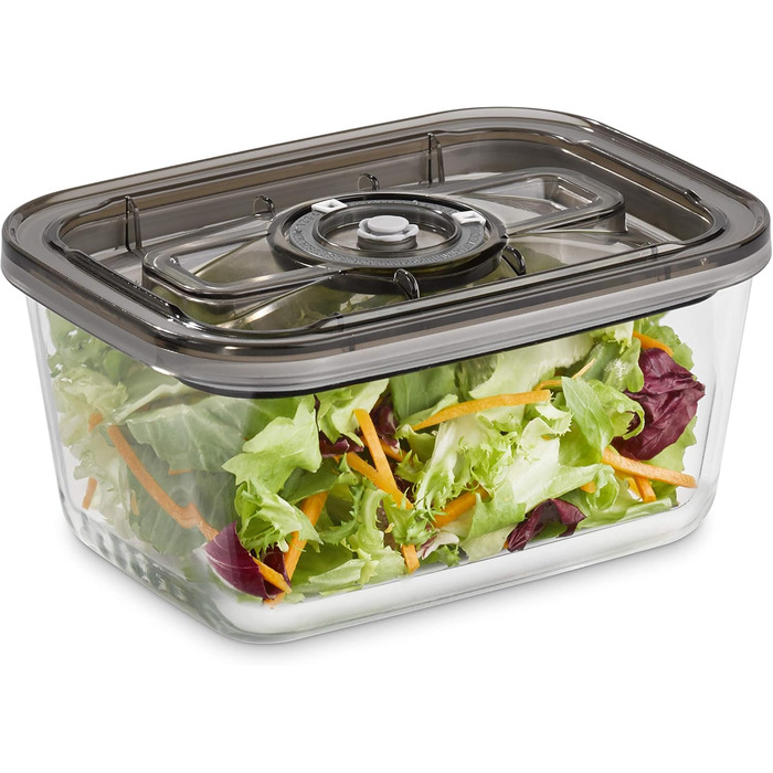 Вакуумний контейнер для свіжості / 1 контейнер з 1500 мл / для чутливих до тиску та рідких продуктів / без BPA / термостійкий, можна мити в посудомийній машині, можна морозильної камери