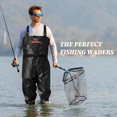 Вейдерси Eiito для чоловіків та жінок, водонепроникні вейдерси для чоловіків, водонепроникні вейдерси для чоловіків з черевиками, міцні водонепроникні рибальські вейдерси з черевиками для риболовлі, ідеальні вейдерси для ставка та використання на природі,