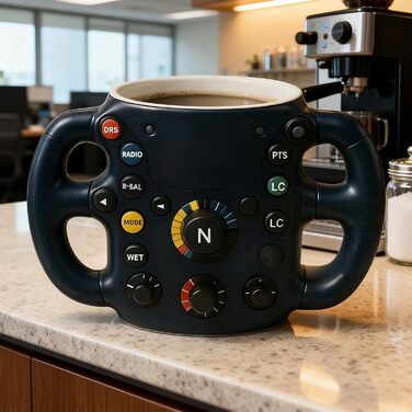 Чашки для керма з нержавіючої сталі та смоли для фанатів гонок, можна мити в посудомийній машині, кавові кружки