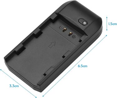 Зарядний пристрій Andoer NP-FV5 зі світлодіодним індикатором 2 акумулятори NP-FV5 Plus 3,7 В 1000 мАг з USB-кабелем для заряджання