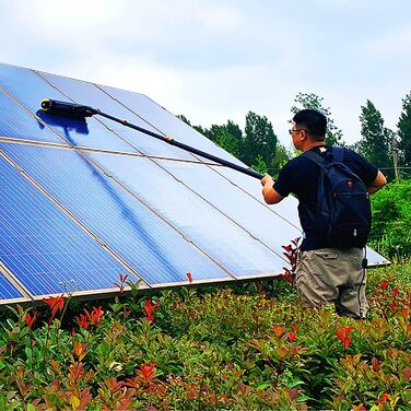 Щітка для миття вікон WuDLi Електричний стовп для миття вікон, телескопічна щітка з водяним приводом, висувний очищувач на батарей