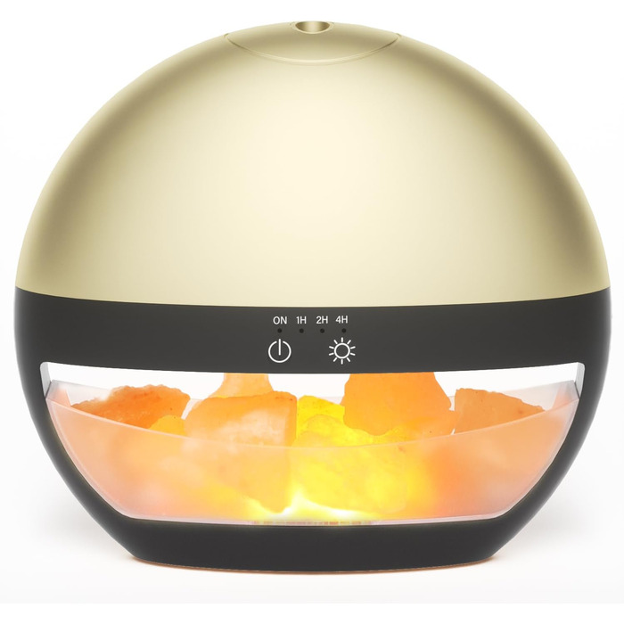 Соляна лампа з ароматичним дифузором SALUBRITO, дифузор з гімалайської солі для ефірних олій, ультразвуковий ароматерапевтичний дифузор для ароматичних олій, дифузор зволожувача для домашнього офісу йоги