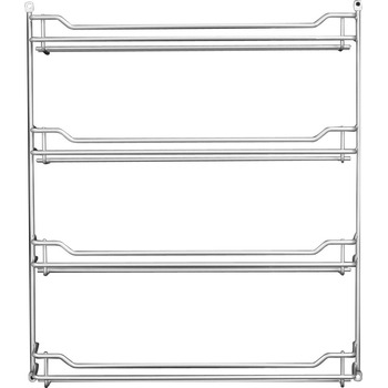 Порожня підставка для спецій Fuchs сріблястого кольору, міцний кухонний органайзер для 24 шейкерів для спецій, ідеально підходить для банок для спецій Fuchs та скляних контейнерів преміум-класу, розміри приблизно 38 x 43 x 6 см (Ш x В x Г), порожня