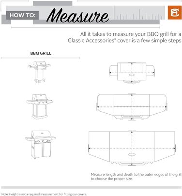 Водовідштовхувальний чохол для гриля CLASSIC ACCESSORIES Ravenna, 178x66x122 см, чорний