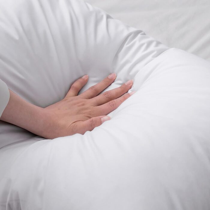 Преміальна подушка 80x80 см, 100 натуральний пух та пір&39я, ергономічно оптимізована 3-камерна подушка для підтримки шиї, подушка середньої жорсткості, медично протестована, сертифікована Oeko-Tex, 80x80 см