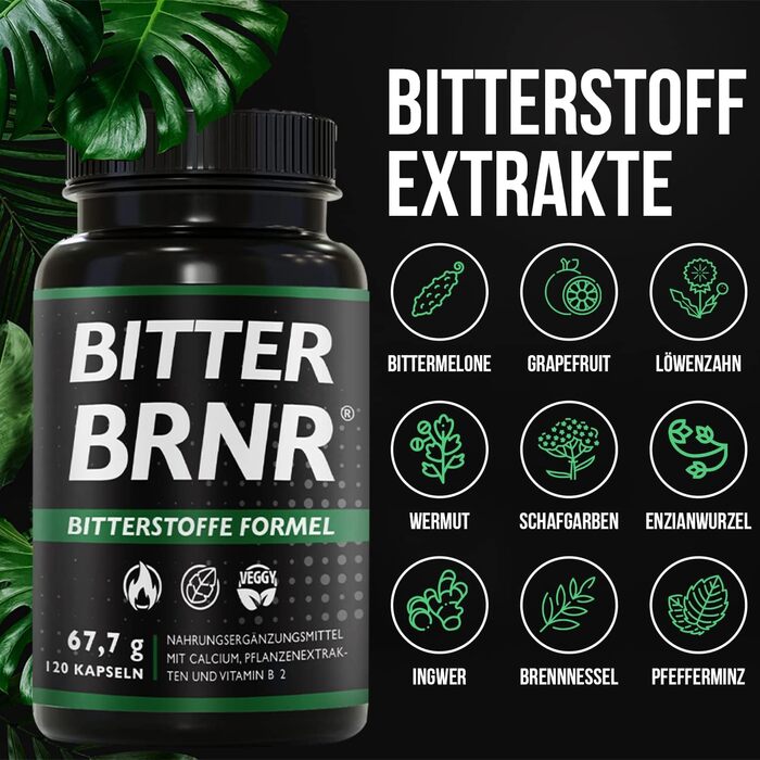 Формула для підтримки травлення та енергетичного обміну Vihado BITTER BRNR, 120 капсул