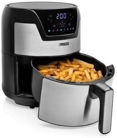 Цифрова фритюрниця Princess XXL кругла об'єм 4.5 л на 66.7 менше споживання енергії Нержавіюча сталь 10 попередньо запрограмованих налаштувань 182026 фритюрниця 4.5 л