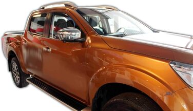 АВТОМОБІЛЕБУДУВАННЯ Вітровий дефлектор підходить для Navara NP300 з 2014 року 4-дверний пікап, дефлектори дощу Heko, тоновані, комплект з 4 шт. , передній, задній, аеродинамічний