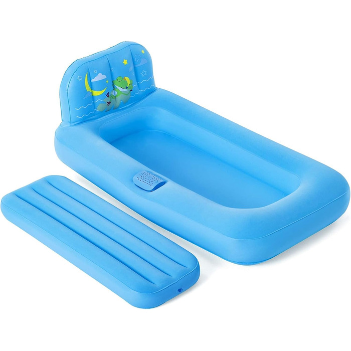 Дитяче ліжко Bestway Fisher Price, Dream Light, 132 x 76 x 46 см, зі світлодіодним проектором, синій