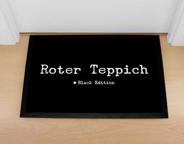 Килимок для дверей MoonWorks із кумедним написом, червоний килим, чорний варіант, нековзний та миється, білий, 60x40 см