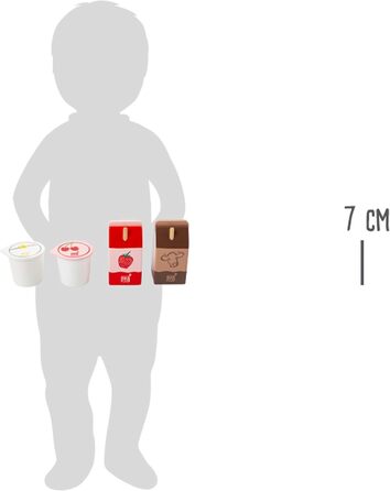 Набір молочних продуктів для ніжок &quotфреш&quot з дерева, магазинні та дитячі кухонні приналежності, 4 шт., від 3 років, 11440