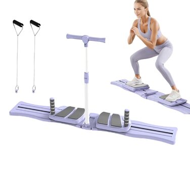 Набір для пілатесу Reformer Тренажер для м&39язів живота - Складаний пристрій для тренування м&39язів живота та вправ для кора для жінок та чоловіків, фіолетовий