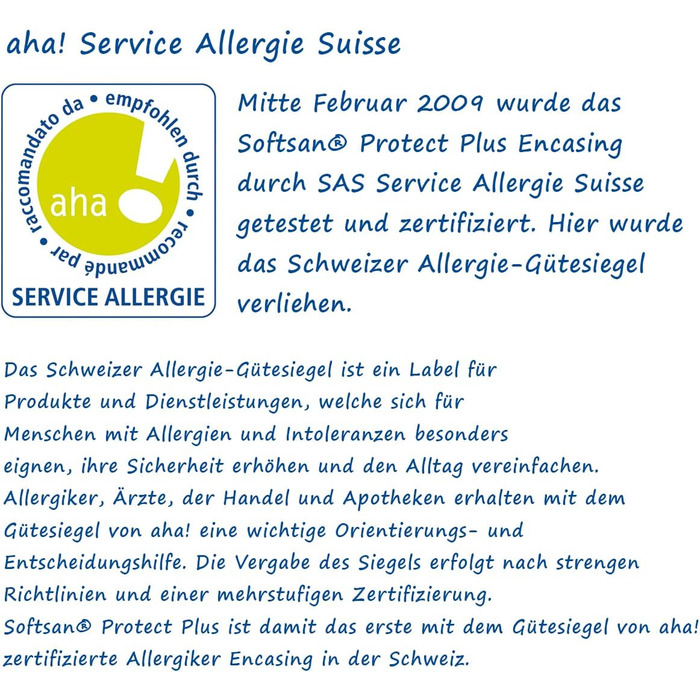 Підковдра Softsan Protect Plus, захищена від кліщів, 135x200 см, чохол, захист від кліщів для людей з алергією на домашній пил