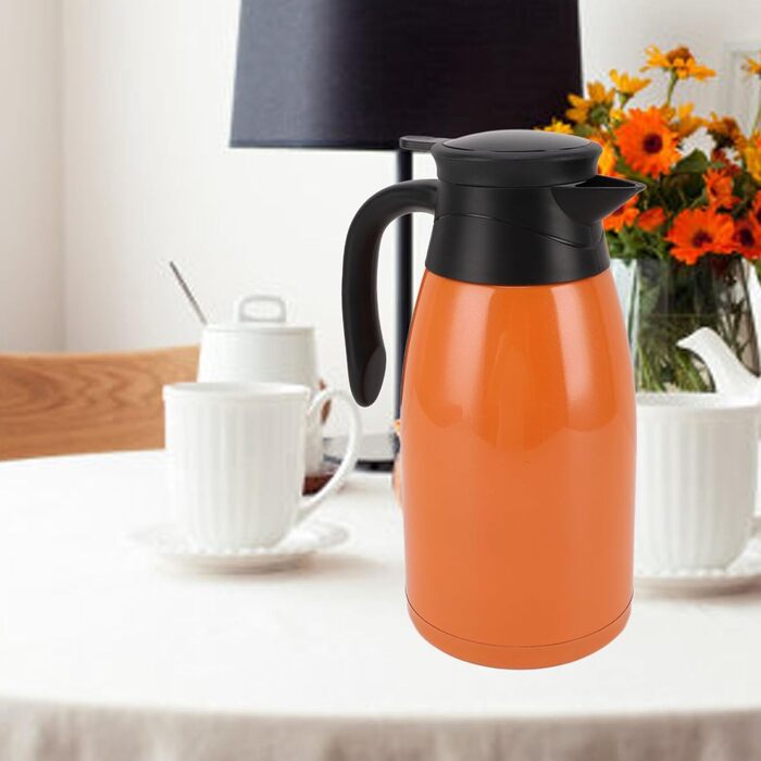 Автомобільний чайник Tyenaza 1400 мл, нержавіюча сталь, 24 В, 180 Вт, герметичний, помаранчевий, для води, чаю, кави, молока