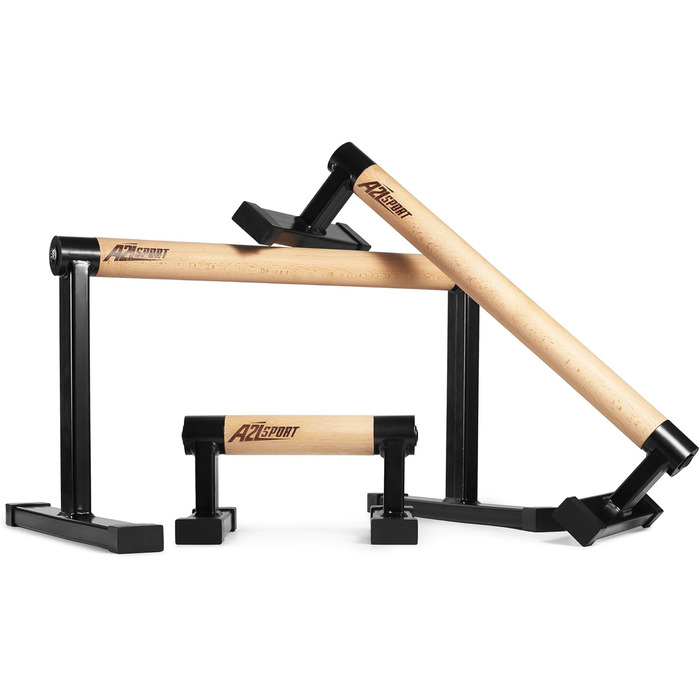 Преміум-паралети до 1500 кг - Дерев&39яні та металеві ручки для віджимань - Нековзні ручки для стійки на руках/турніри - Турніри для віджимань для калістеніки, силових тренувань та йоги MAX