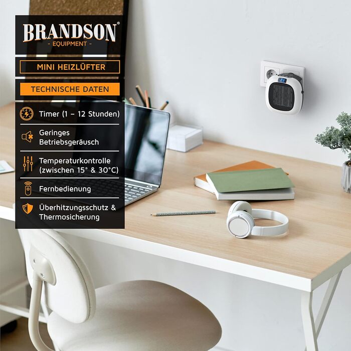 Підключається до мережі вентилятор-обігрівач з пультом дистанційного керування, 700 Вт, плавне регулювання температури 15-30C з термостатом, таймер 1-12 годин, захист від перегріву, обігрів з термостатом - тихий - білий