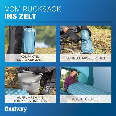 Надувний килимок для сну Bestway AlpineLite для мам, 183 x 51 x 7,5 см, звичайна повітряна подушка