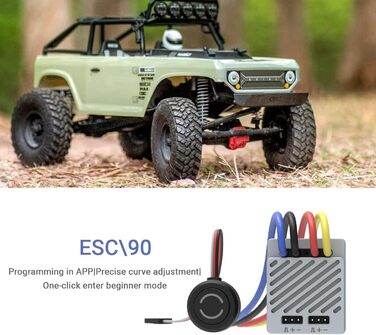 Електронний контролер швидкості ESC 90 Smart RC, WP 1080 90/180A з матовим двигуном, підходить для 23S LiPo або 68-елементних NiMH акумуляторів