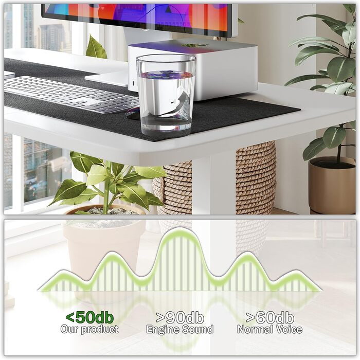 Ігровий стіл з регульованою висотою, комп&39ютерний стіл з регульованою висотою та акумуляторним USB-двигуном, стіл з електричним регулюванням висоти, сучасний дизайн столу для роботи стоячи 120 x 60 x 72-119 см