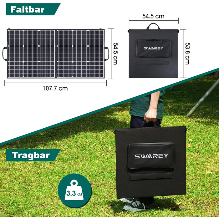 Портативна електростанція потужністю 518 Втгод із сонячною панеллю 100 Вт, вихідною потужністю змінного струму 500 Вт (пікова 1000 Вт), портом USB-C 65 Вт, сонячним генератором для вечірок, подорожей, кемпінгу, кемперів та надзвичайних ситуацій