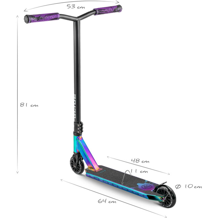 Самокат Movino Stunt Scooter Самокат для трюків Kickscooter Професійний самокат для фрістайлу Trick Scooter Самокат ABEC 9 шарикоп