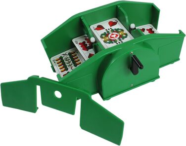 Механічний змішувач карт ASS Altenburger 22574033 Vario з ручним приводом, для різних форматів карт, в картонній коробці, зелений, розміри 24,3 x 15,7 x 10,6 см