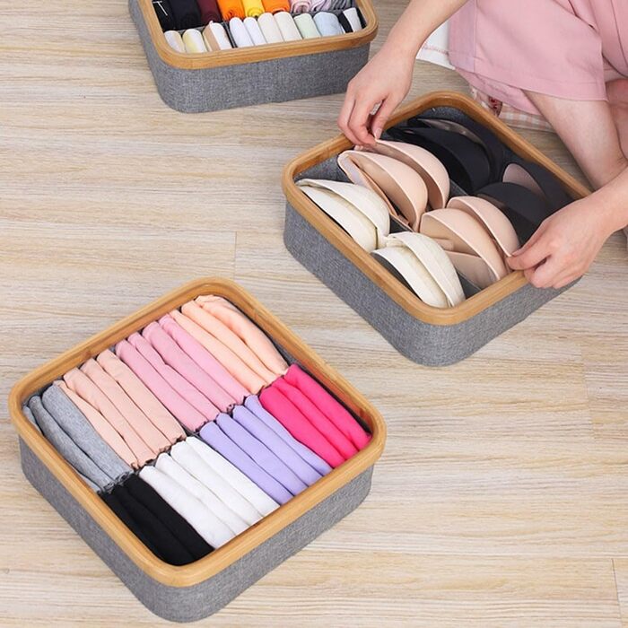 Коробка для зберігання тканини, для дому, гардеробу, штабельована, для сортування футболок, штанів та спідньої білизни