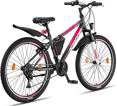 Гірський велосипед преміум-класу Licorne Bike Guide у розмірах 20, 24, 26, 27,5 та 29 дюймів, для дівчат, хлопчиків, чоловіків та жінок, антрацитовий 26 дюймів