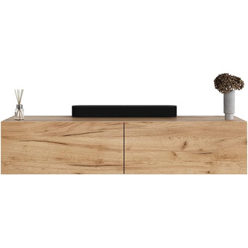 Тумба під телевізор Planetmbel, столик під телевізор довжиною 140 см, тумба під телевізор підвісна або стояча, тумба під телевізор