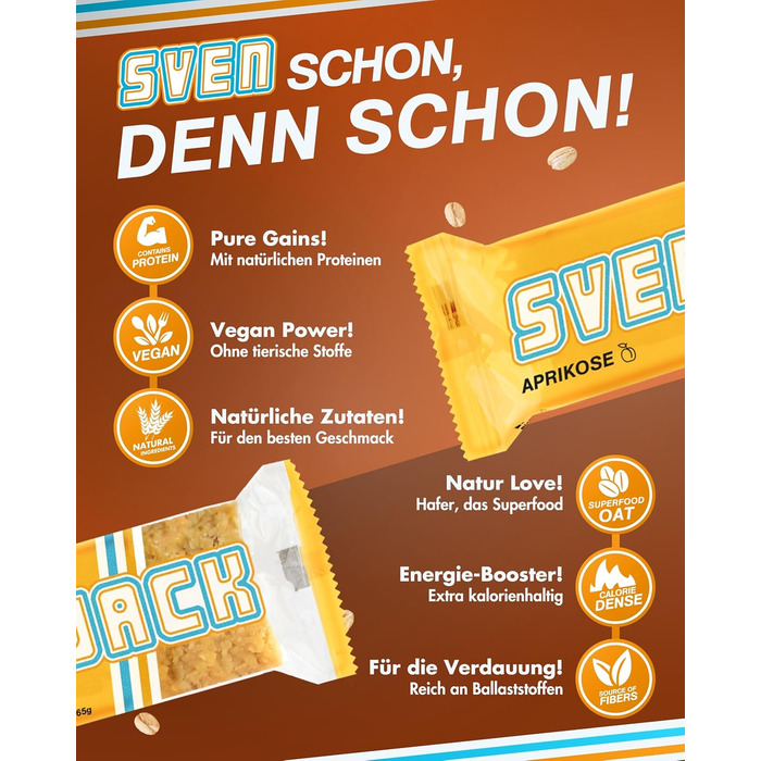 Вівсяний батончик Sven Jack (енергетичний торт) Outdoor Mix Box 20 x 65 г Оригінальний енергетичний батончик з вівсяних пластівців Веганський вівсяний батончик без лактози Довголанцюгові вуглеводи з низьким вмістом цукру Батончик мюслі 20 x 65 г (1300 г)