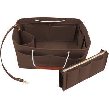 Сумка-органайзер Heavyoff Bag, повстяна сумка-органайзер зі знімною кишенею на блискавці та ручкою для жінок коричневого кольору M
