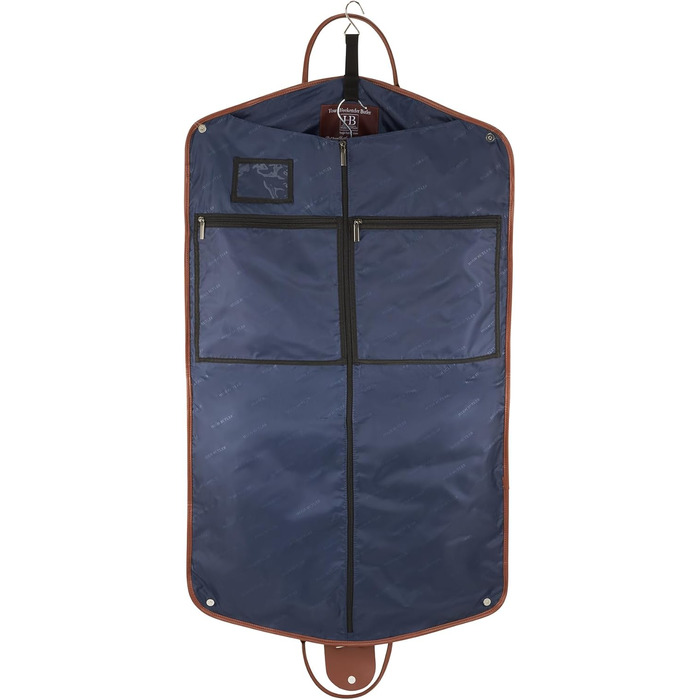 Костюмна сумка - Костюмна сумка для чоловіків та жінок - для 1-2 костюмів, з плечовим ремінцем, кишенею на блискавці - Складана дорожня сумка, сумка для сорочки, захисний чохол - Niles Коричнево-синій темно-синій/коричневий