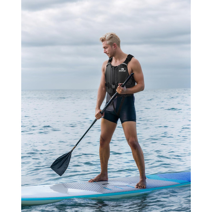 Плавучий жилет для дорослих Owntop, пінопластовий плавальний жилет з ремінцем у промежині та внутрішньою кишенею, унісекс, плавучий жилет для SUP, каякінгу, риболовлі, вітрильного спорту, каное, XS-S, чорний