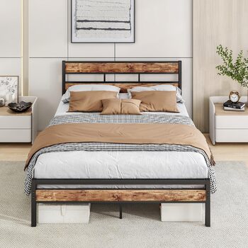 Каркас ліжка 140x200, Двоспальне ліжко, Металевий каркас ліжка 140x200 з металевою рейковою основою та узголів&39ям, Легке складання, Гостьове ліжко, Дитяче ліжко, Для спальні/гостьової кімнати, Чорний каркас ліжка 140 x 200 см