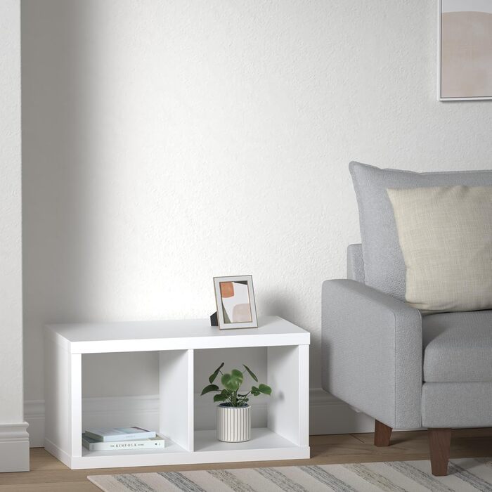 Полиця, книжкова шафа, настінна полиця, перегородка для кімнати IKEA Kallax білого кольору (77 x 42 см)