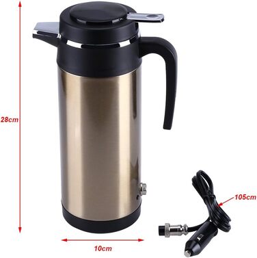 Мл, автомобільний чайник, 12 В, портативний чайник в автомобілі, скороварка з нержавіючої сталі, електрична кружка з підігрівом, д