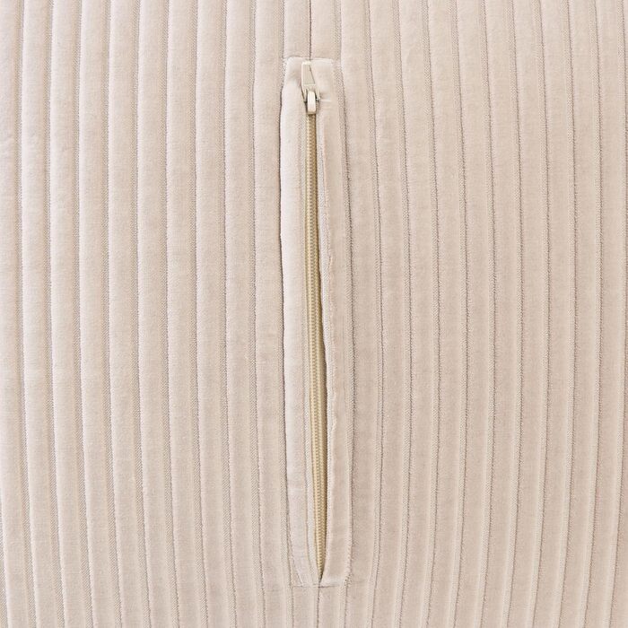 Пуф для сидіння, Табурет, Вельвет, Бежевий, 50 x 50 см, Квадратний, Сучасний, Скандинавський, Mukki