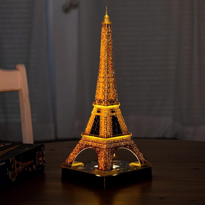 Пазл Ravensburger 12579 - Ейфелева вежа Нічне видання - визначна пам&39ятка Парижа - 3D-модель зі світлодіодним підсвічуванням для