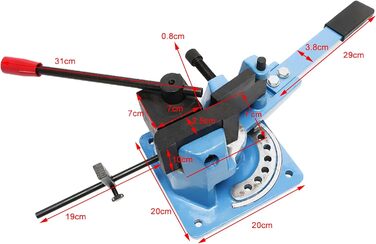Універсальний кутовий згинач товщиною до 18 мм і висотою 20 мм, згинальний пристрій для листозгинального верстата зі шкалою та упором, ручний кутовий згинальний верстат