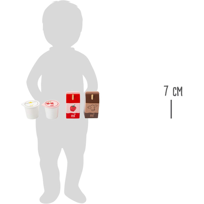 Набір молочних продуктів для ніжок &quotфреш&quot з дерева, магазинні та дитячі кухонні приналежності, 4 шт., від 3 років, 11440