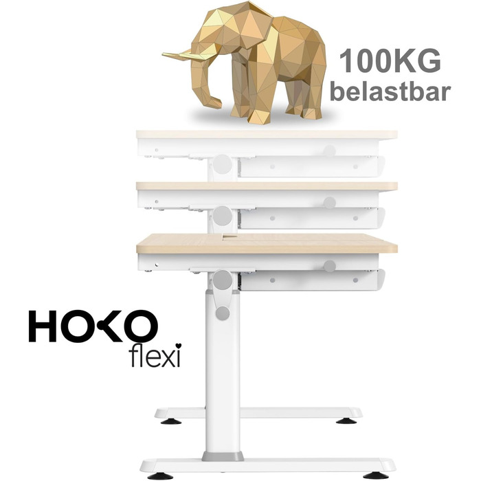 Дитячий стіл з ручним регулюванням висоти, похилою підставкою, регульованою стільницею та підставкою для книг (CELIN та ALVO), стіл під дерево підставка для книг