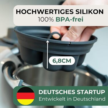 Аксесуари Thermomix для TM5, TM6 і TM31 - також підходять для Monsieur Cuisine Connect & Smart - Яйцеварка Thermomix - до 4 яєць пашот, кекси та багато іншого