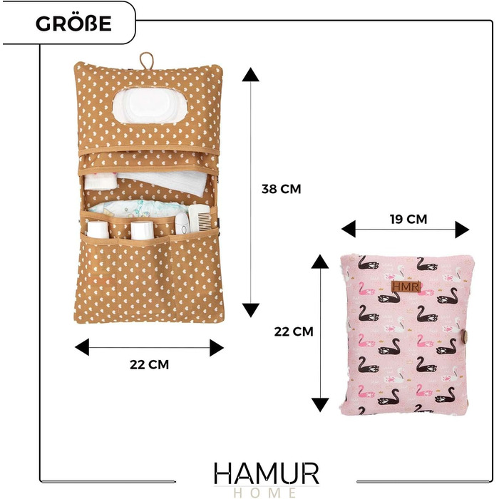 Органайзер для підгузників та косметичка 2в1 - Маленька сумка для підгузників на ходу Mums nappies cream wipes baby organizer (Lea