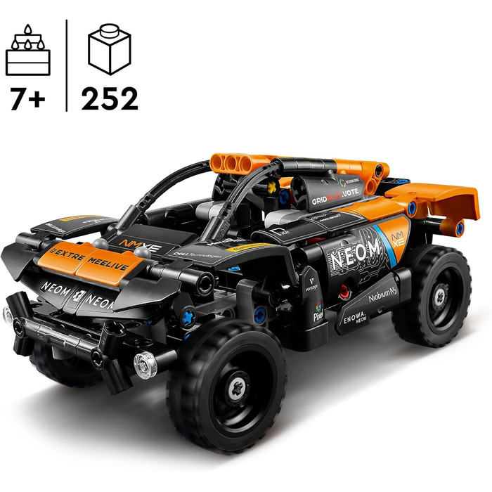 Конструктор LEGO Technic 42166, Гоночний автомобіль NEOM McLaren Extreme E, 252 деталі