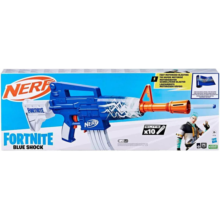 Бластер для стрільби дротиками Nerf Fortnite Blue Shock NER FORTNITE BLUE SHOCK