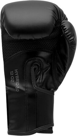 Боксерські рукавички adidas Hybrid 80 - підходять для боксу, кікбоксингу, MMA, фітнесу та тренувань - для дітей, чоловіків та жінок, чорні, 340 г